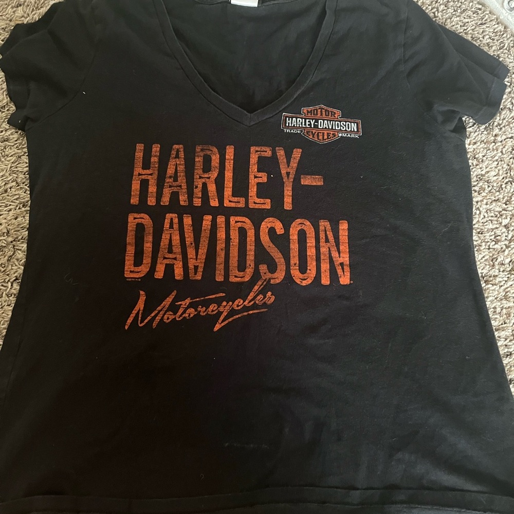 Harley-Davidson Black Tee with Orange Logo